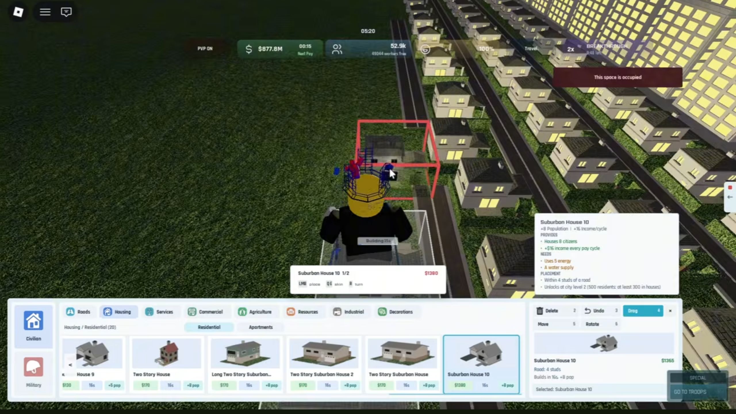 Suburban House 10 level-2 requirement and placement controls.